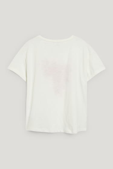 Kobiety - T-shirt - kremowobiały