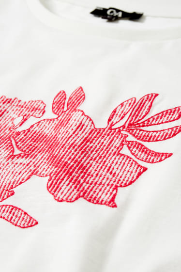Kobiety - T-shirt - kremowobiały
