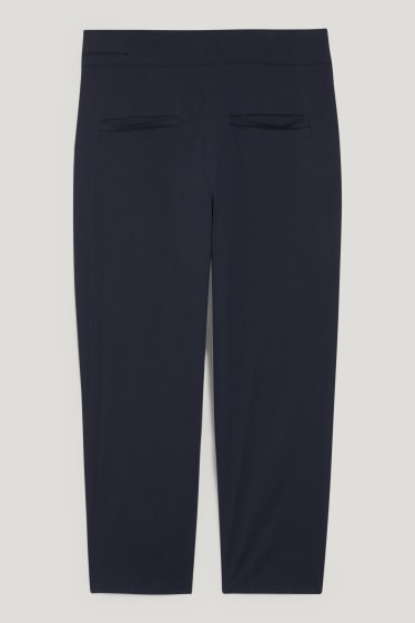 Donna - Pantaloni di stoffa - vita alta - tapered fit - blu scuro