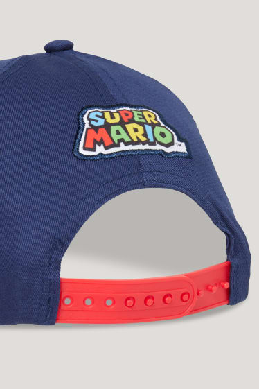 Niños - Super Mario - gorra de béisbol - azul oscuro