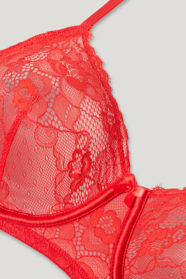 Femmes - Soutien-gorge à armature - rouge