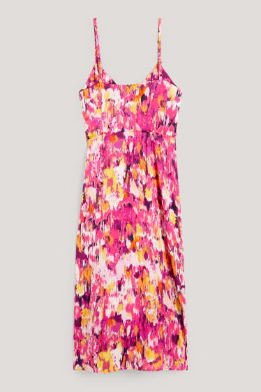 Women - Wrap dress - patterned - pink