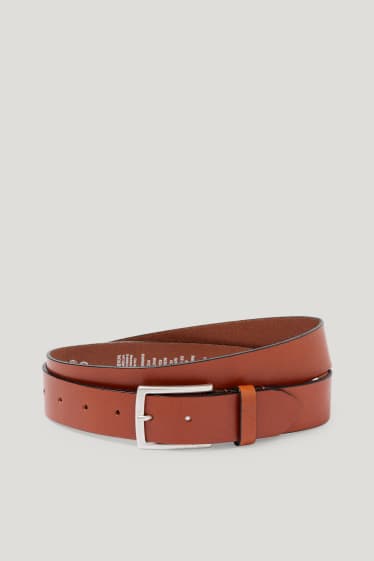 Hommes - Ceinture en cuir - marron