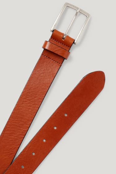 Hommes - Ceinture en cuir - marron