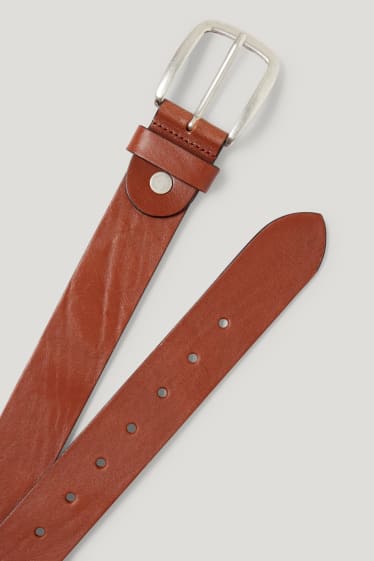 Hommes - Ceinture en cuir - marron