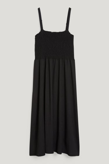 Damen - Fit & Flare Kleid - schwarz