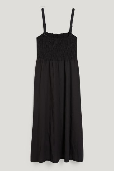 Damen - Fit & Flare Kleid - schwarz