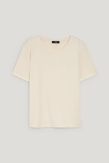 Kobiety - T-shirt - jasny beż