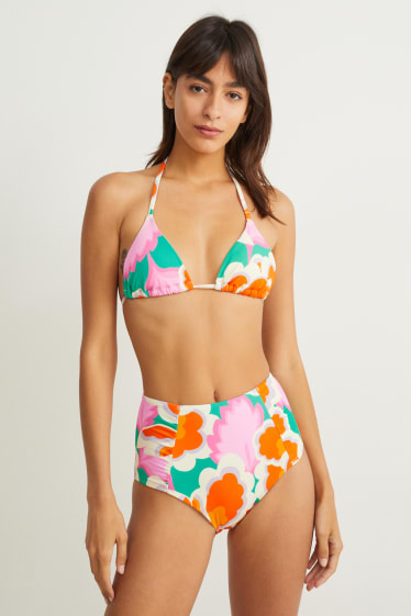 Femei - Chiloți bikini - talie înaltă - LYCRA® XTRA LIFE™ - portocaliu
