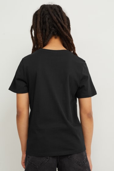 Reverskraag - Set van 2 - T-shirt - zwart