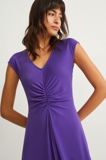 Damen - Fit & Flare Kleid - violett