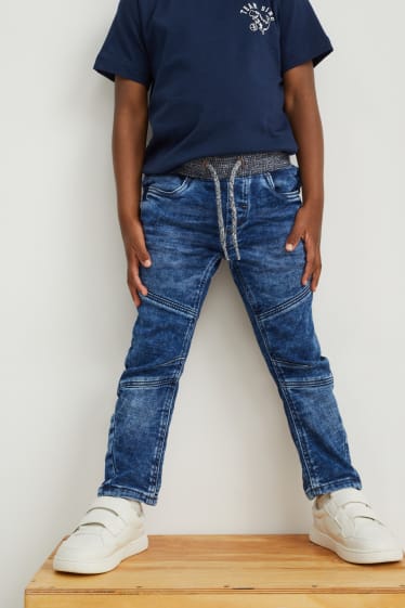Toddler Boys - Curved Jeans - Jog Denim - jeans-blaugrau