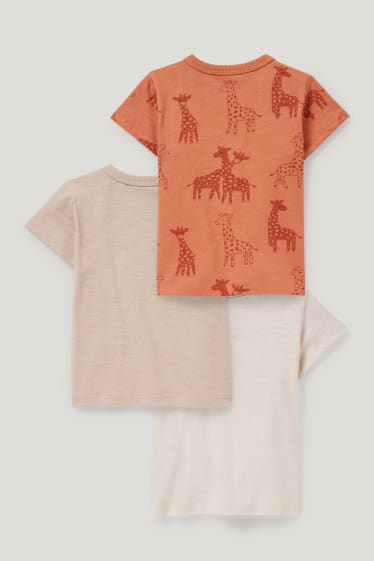 Baby Boys - Confezione da 3 - t-shirt neonati - beige melange