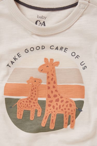 Baby Boys - Confezione da 3 - t-shirt neonati - beige melange