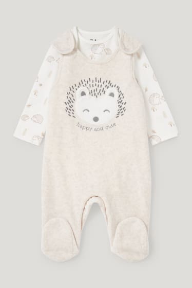 Baby Girls - Strampler-Set - 2 teilig - hellbraun
