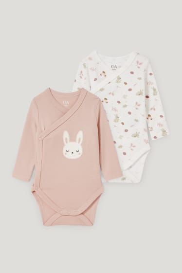 Baby Girls - Multipack 2 buc. - body petrecut bebeluși - bej deschis