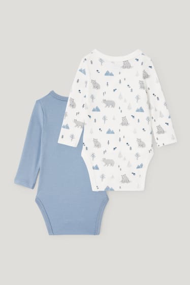 Baby Boys - Multipack 2er - Baby-Wickelbody - blau
