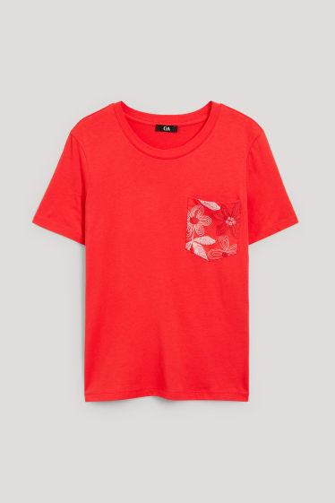 Dames - T-shirt - rood