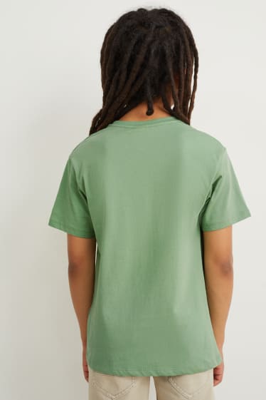 Reverskraag - SmileyWorld® - T-shirt - groen
