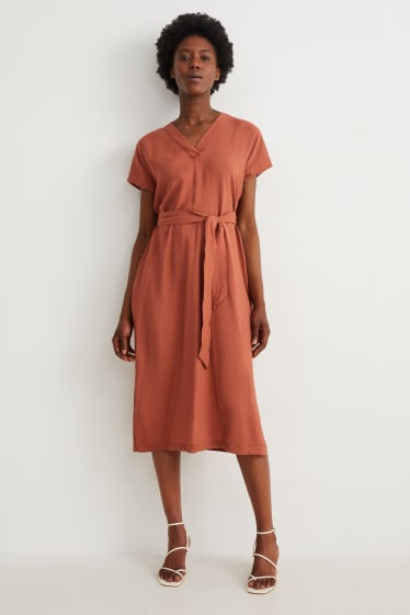 Damen - Kleid - braun