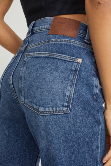 Dames - Straight jeans - high waist - LYCRA® - jeansblauw