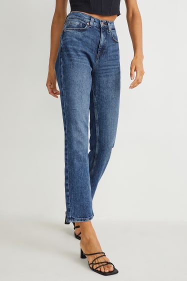Dames - Straight jeans - high waist - LYCRA® - jeansblauw