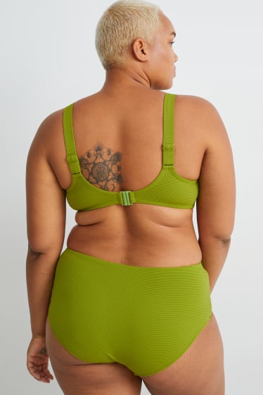 Damen - Bikini-Hose mit Knotendetail - High Waist - LYCRA® XTRA LIFE™ - grün