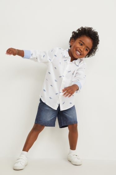Toddler Boys - Dinosauri - camicia - bianco