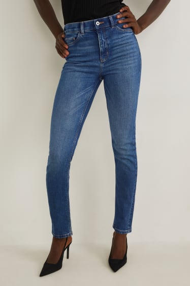 Femei - Slim jeans - talie înaltă - denim-albastru