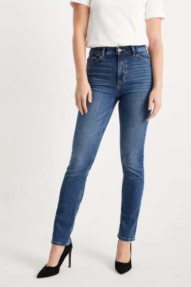 Femei - Slim jeans - talie înaltă - denim-albastru