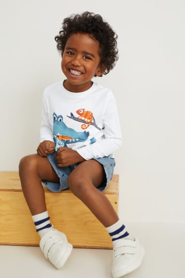 Toddler Boys - Set van 5 - longsleeve - wit