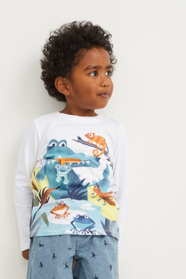Toddler Boys - Set van 5 - longsleeve - wit