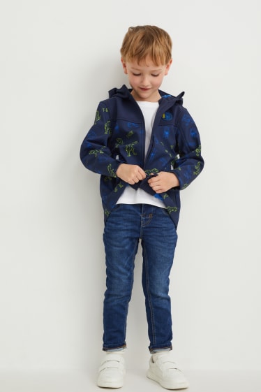 Toddler Boys - Dino - geacă softshell cu glugă - albastru închis