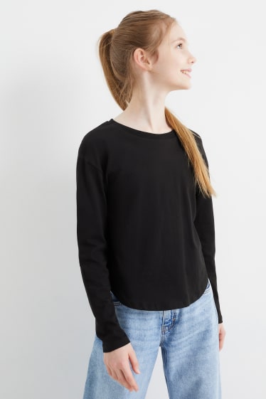 Bambine: - Maglia a maniche lunghe - nero