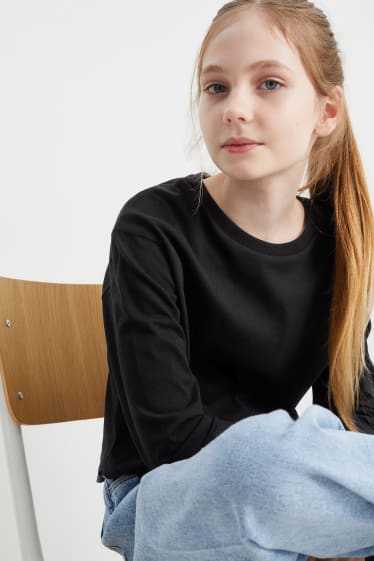 Bambine: - Maglia a maniche lunghe - nero