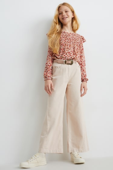Kids Girls - Blouse - patterned - light beige