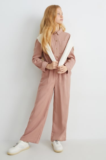 Kids Girls - Lyocell-Jumpsuit - beige