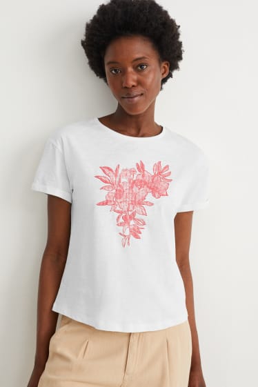 Kobiety - T-shirt - kremowobiały