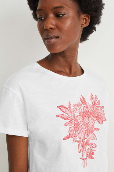 Kobiety - T-shirt - kremowobiały