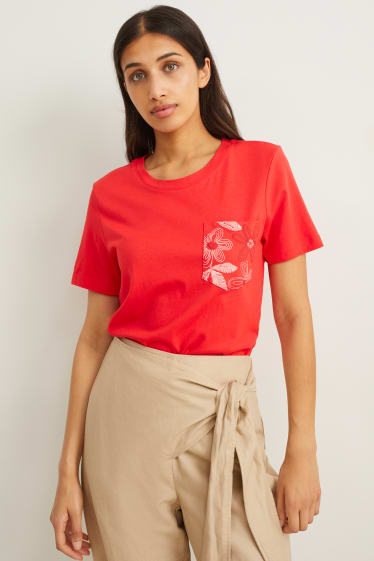 Kobiety - T-shirt - czerwony