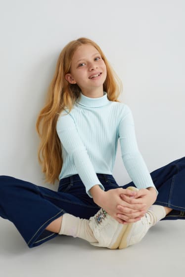 Bambine: - Confezione da 3 - maglia dolcevita - bianco
