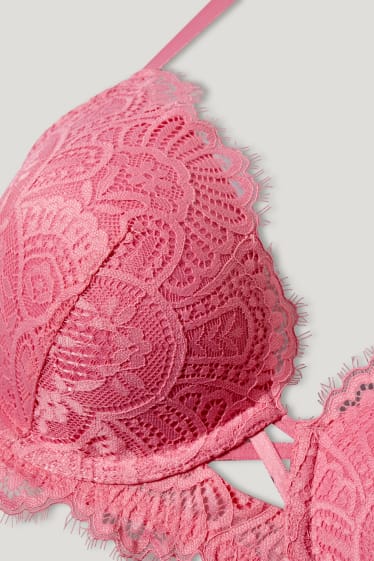 Dames - BH met beugels - FULL COVERAGE - voorgevormd - fuchsiarood