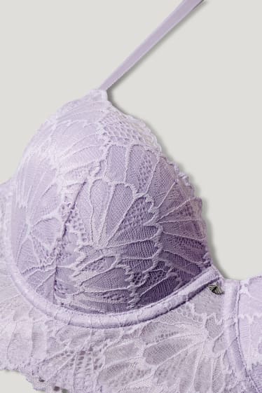Damen - BH mit Bügel - DEMI - wattiert - hellviolett