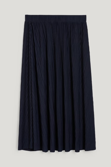 Women - Pleated skirt - dark blue
