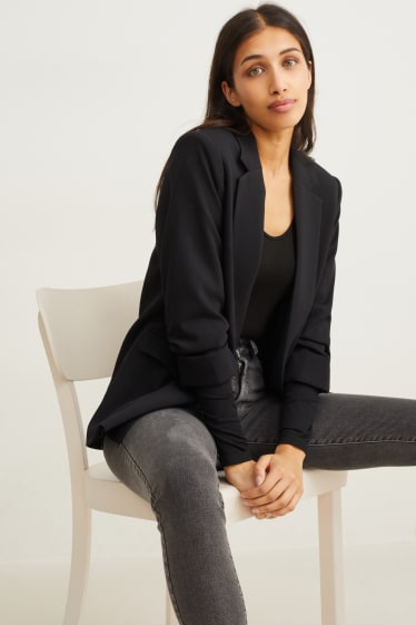 Donna - Maglia a maniche lunghe basic - nero
