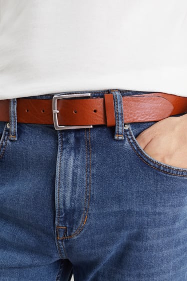 Hommes - Ceinture en cuir - marron