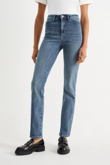 Dona - Straight jeans - high waist - texà blau clar