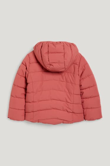Toddler Girls - Steppjacke mit Kapuze - dunkelrosa