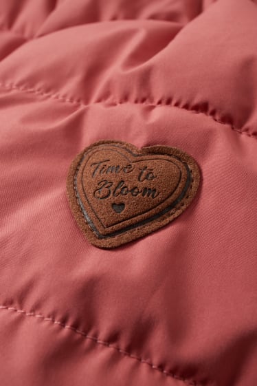 Toddler Girls - Steppjacke mit Kapuze - dunkelrosa
