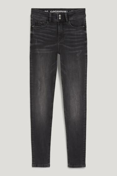 Clockhouse Girls - CLOCKHOUSE - skinny jeans - mid waist - LYCRA® - jeansdonkergrijs